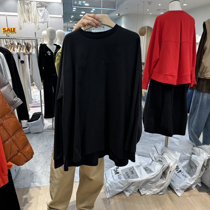 REVE-L東大門㊣實拍女裝新品熱賣25秋冬人氣推薦時尚長袖T恤REVE-L長袖T恤圖色4