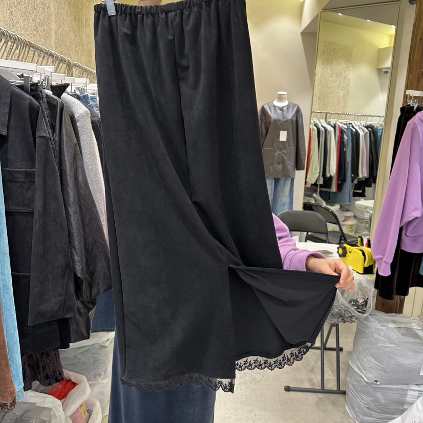 REFLAT韓國直郵㊣女裝新品25秋冬休閑真品熱賣職業長裙絨面革REFLAT長裙