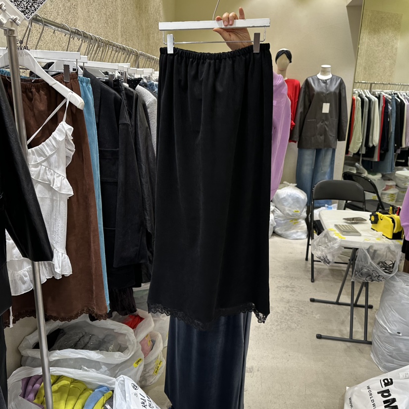 REFLAT韓國直郵㊣女裝新品25秋冬休閑真品熱賣職業長裙絨面革REFLAT長裙圖色3