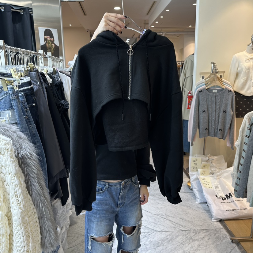 CHEAP-CHIC韓國代購㊣女裝新品人氣25秋冬休閑夾克拉鏈短款CHEAP-CHIC/CHARLES THE SECOND夾克圖色2