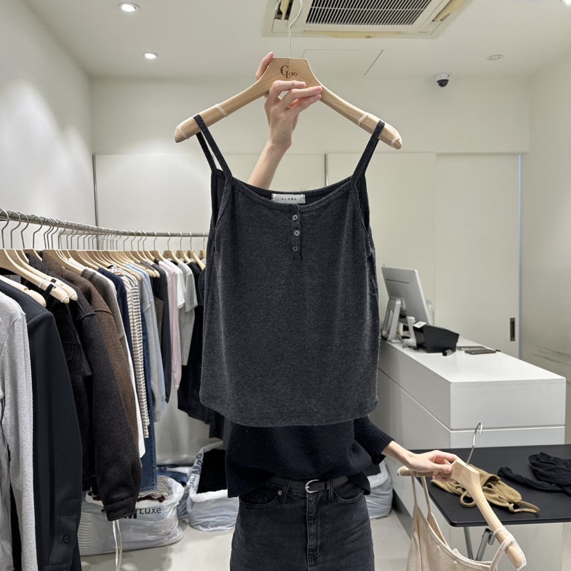 GLORY韓國直郵㊣女裝新品職業真品25秋冬休閑時尚推薦吊帶背心GLORY吊帶/背心圖色4墨色