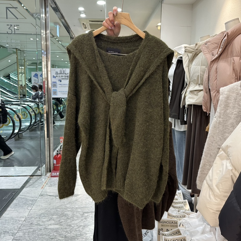 MAGNOLIA36-L韓國代購㊣女士新品時尚職業真品套裝兩件套披肩MAGNOLIA36-L套裝圖色3