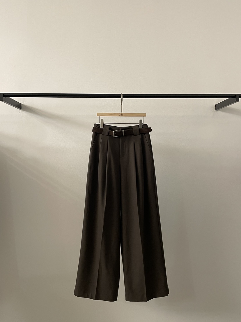 2DA/DARIMI-P東大門㊣實拍女士新品時尚推薦休閑褲含腰帶2DA/DARIMI-P休閑褲圖色2棕色