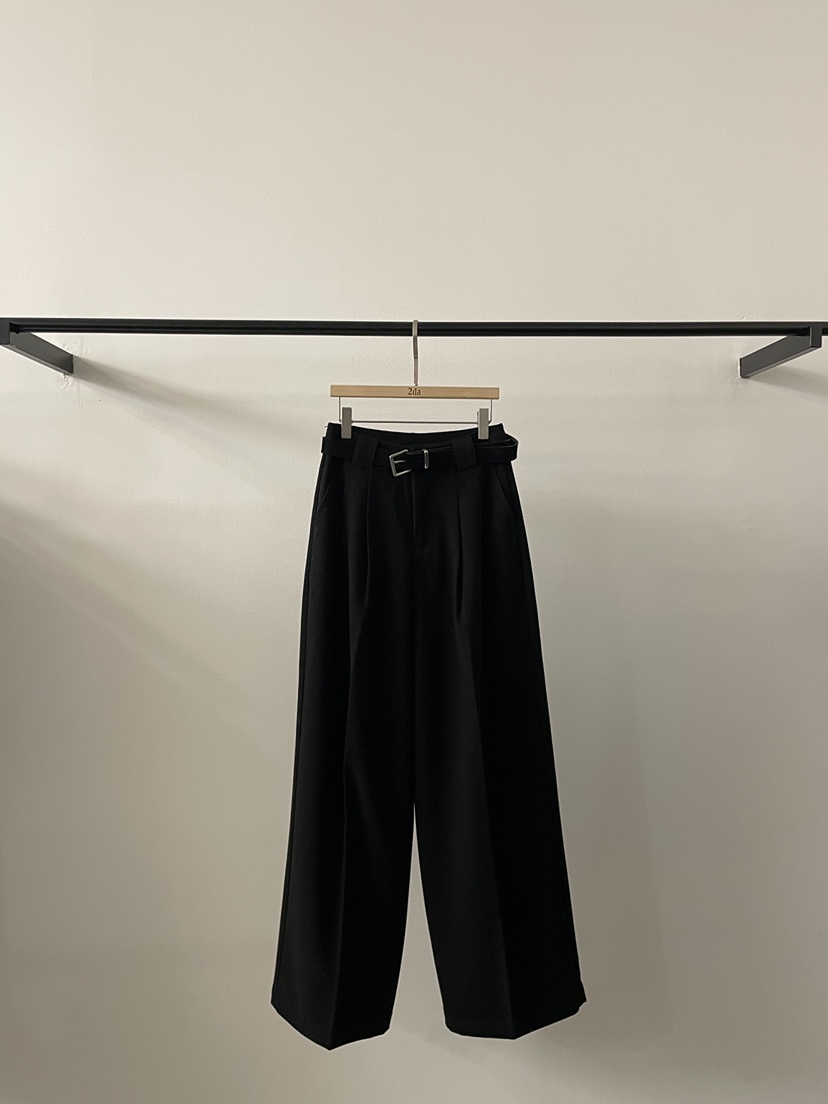 2DA/DARIMI-P東大門㊣實拍女士新品時尚推薦休閑褲含腰帶2DA/DARIMI-P休閑褲圖色3黑色