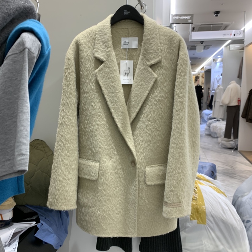 THE SECOND GROW東大門㊣代購女裝新款真品職業時尚短款大衣THE SECOND GROW短款大衣