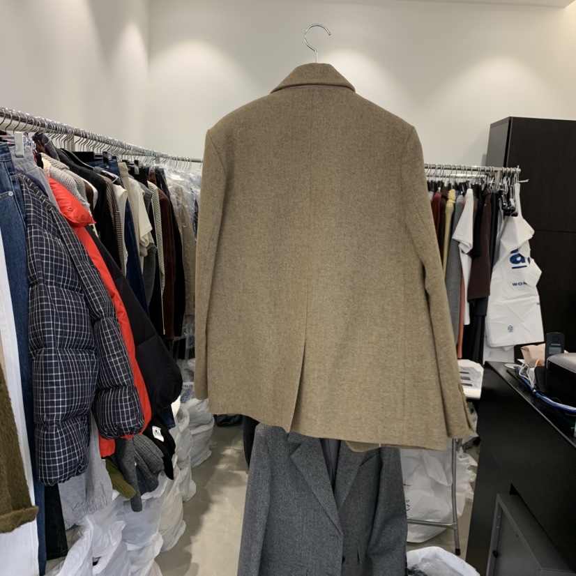 THE SECOND GROW東大門㊣代購女裝新品25秋冬夾克羊毛人字紋THE SECOND GROW夾克