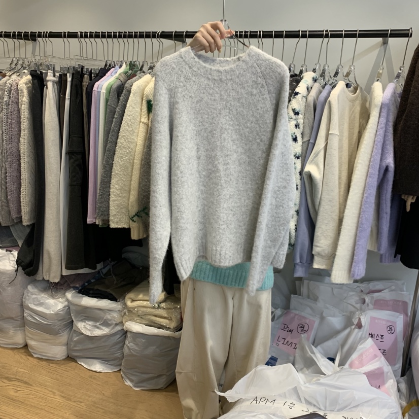 RIVEROOM東大門㊣代購女裝新品休閑職業時尚熱賣25秋冬毛衣羊毛RIVEROOM毛衣圖色3