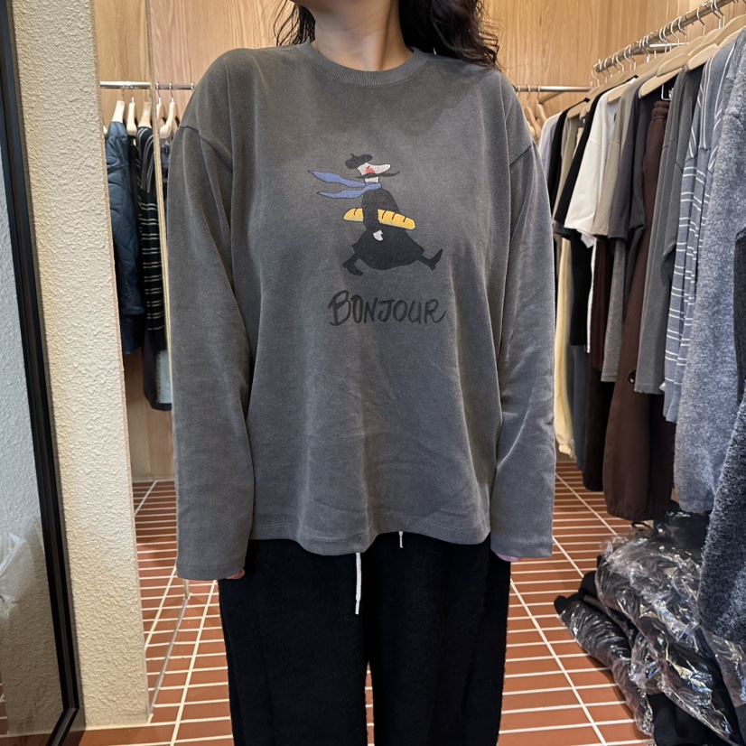 CHOI-L韓國代購㊣女裝新品人氣推薦真品休閑25秋冬長袖T恤CHOI長袖T恤圖色3