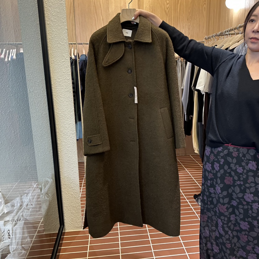 CHOI-L東大門㊣代購女裝新款真品熱賣25秋冬時尚長款風衣羊駝CHOI長款風衣