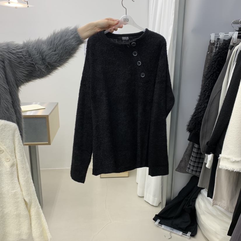STAINLESS東大門㊣代購女士新款真品休閑人氣時尚針織衫紐扣STAINLESS針織衫圖色2
