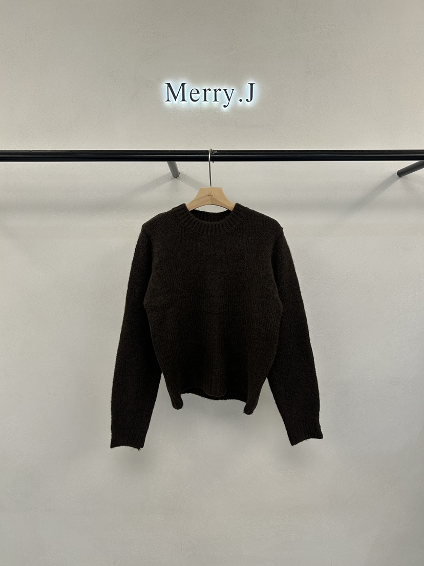 MERRY-J東大門㊣代購女裝新品職業推薦時尚休閑針織衫羊毛MERRY-J針織衫圖色2棕色