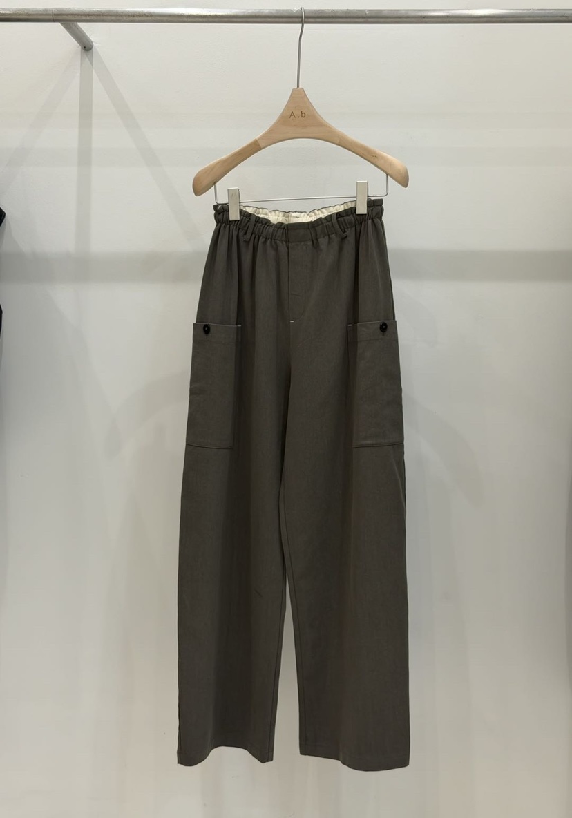 AUTUMN BEIGE-Q東大門㊣代購女士新品職業25秋冬休閑褲紐扣A.b/AUTUMN BEIGE休閑褲圖色2