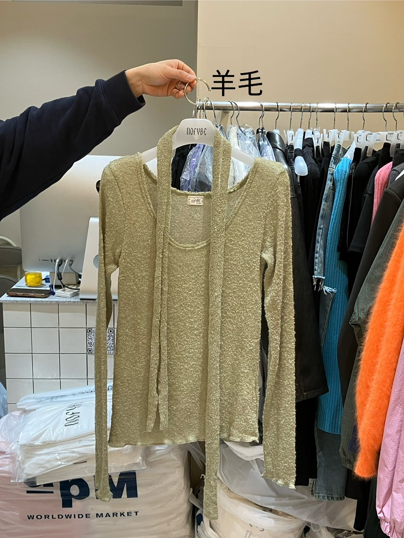 NOFYBE東大門㊣直郵女士新品真品休閑職業25秋冬針織衫含脖帶NOFYBE針織衫圖色3
