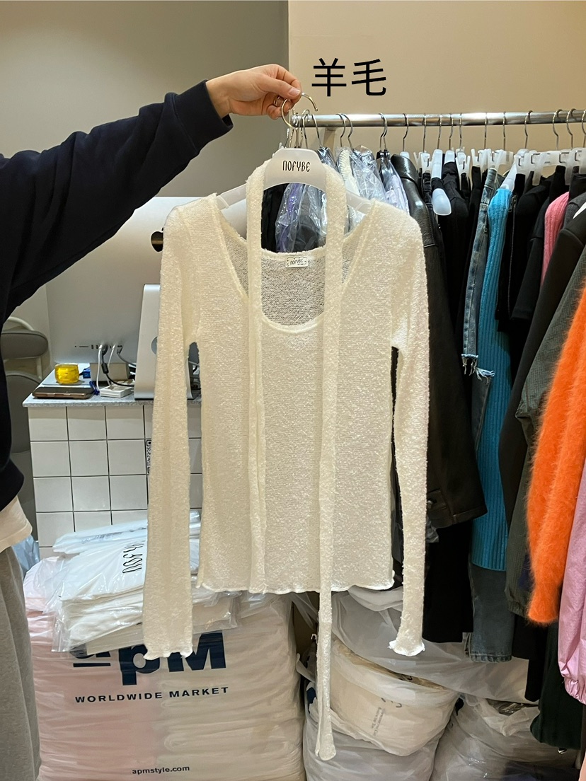 NOFYBE東大門㊣直郵女士新品真品休閑職業25秋冬針織衫含脖帶NOFYBE針織衫圖色4