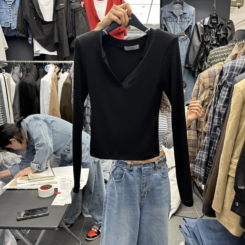 A-DEL韓國代購㊣女士新品真品25秋冬休閑人氣熱賣時尚長袖T恤A-DEL長袖T恤圖色5