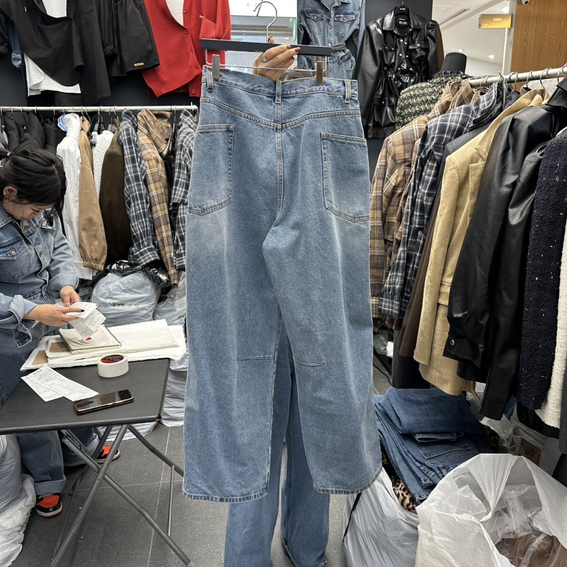 A-DEL東大門㊣代購女士新品時尚職業25秋冬人氣休閑牛仔褲A-DEL牛仔褲
