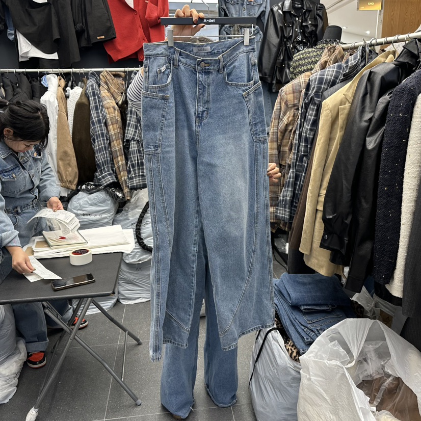 A-DEL東大門㊣代購女士新品時尚職業25秋冬人氣休閑牛仔褲A-DEL牛仔褲