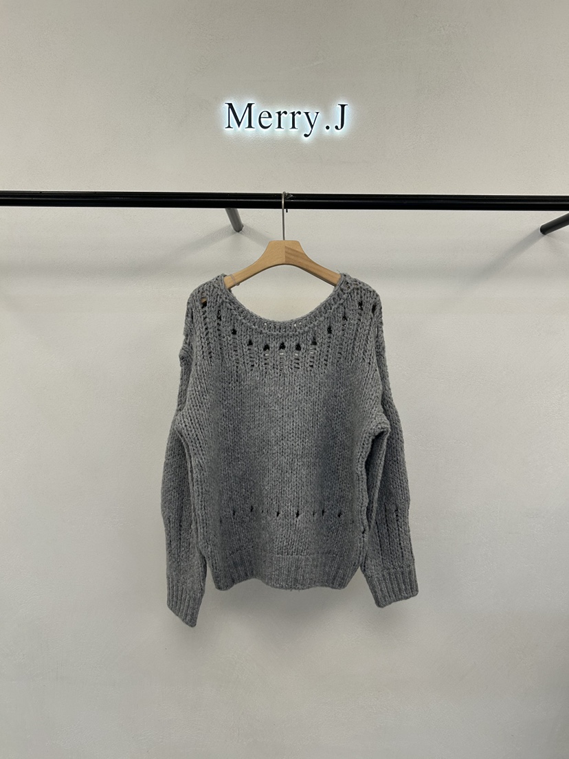 MERRY-J韓國代購㊣女士新品人氣熱賣25秋冬真品時尚針織衫MERRY-J針織衫