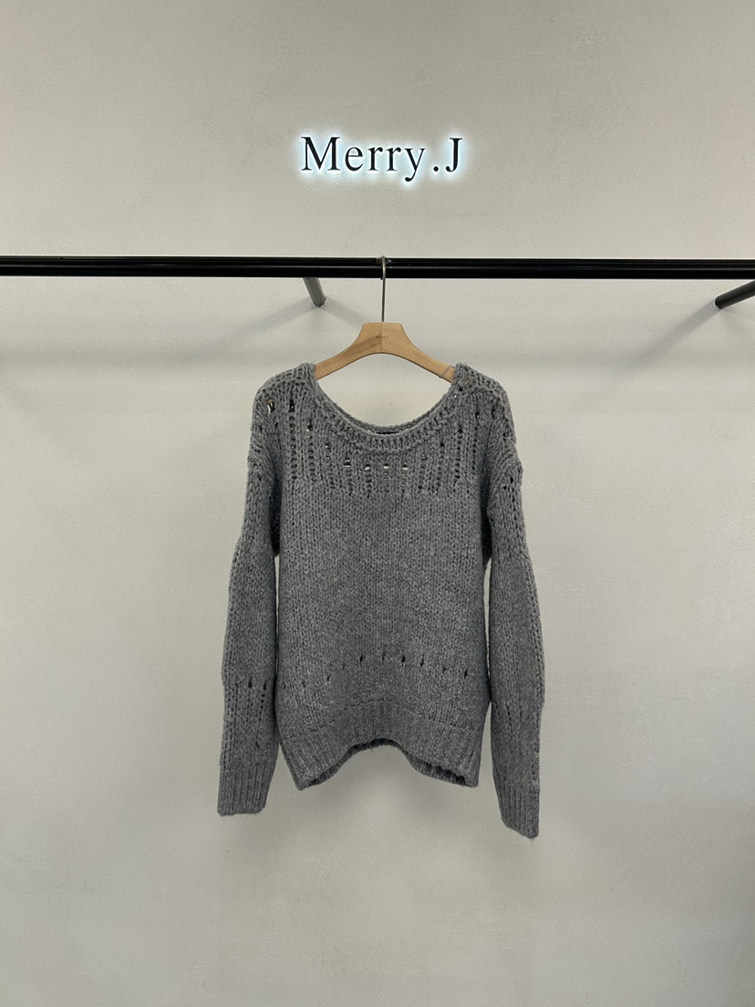 MERRY-J韓國代購㊣女士新品人氣熱賣25秋冬真品時尚針織衫MERRY-J針織衫