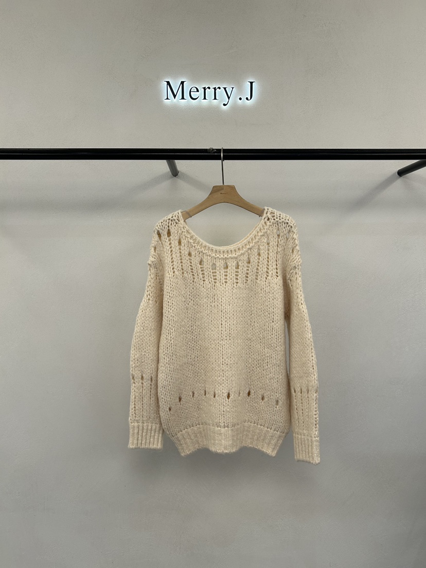 MERRY-J韓國代購㊣女士新品人氣熱賣25秋冬真品時尚針織衫MERRY-J針織衫圖色2