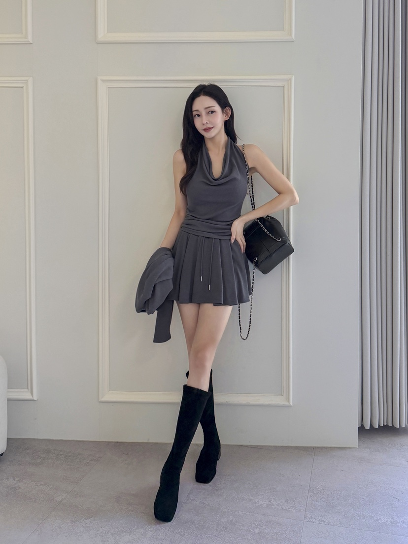 CLOTH東大門㊣實拍女裝新款職業人氣真品套裝百褶套裝褶裙褶皺CLOTH套裝