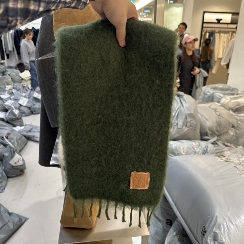 GALLERY-P韓國代購㊣女裝新品熱賣推薦圍巾披肩馬海毛圍巾GALLERY圍巾/披肩圖色4
