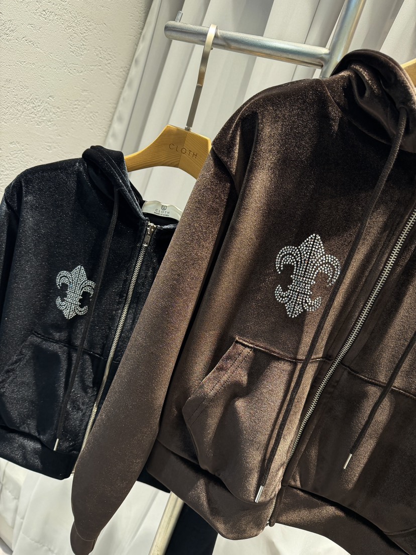 CLOTH韓國代購㊣女士新款人氣夾克天鵝絨連帽拉鏈連帽拉鏈衫CLOTH夾克