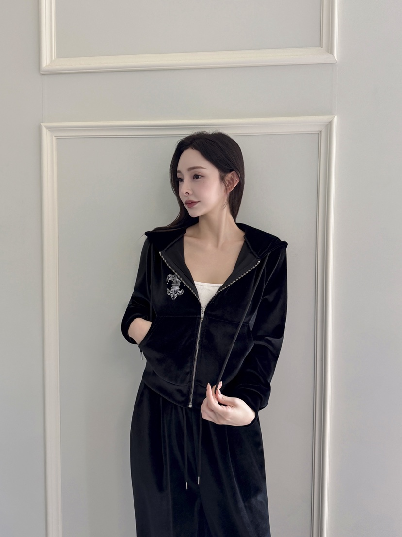 CLOTH韓國代購㊣女士新款人氣夾克天鵝絨連帽拉鏈連帽拉鏈衫CLOTH夾克