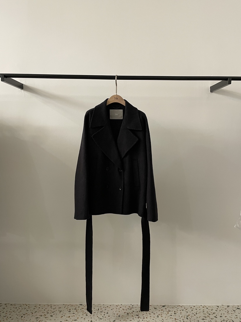 2DA/DARIMI-P東大門㊣代購女裝新品休閑推薦25秋冬夾克含腰帶2DA/DARIMI-P夾克圖色2