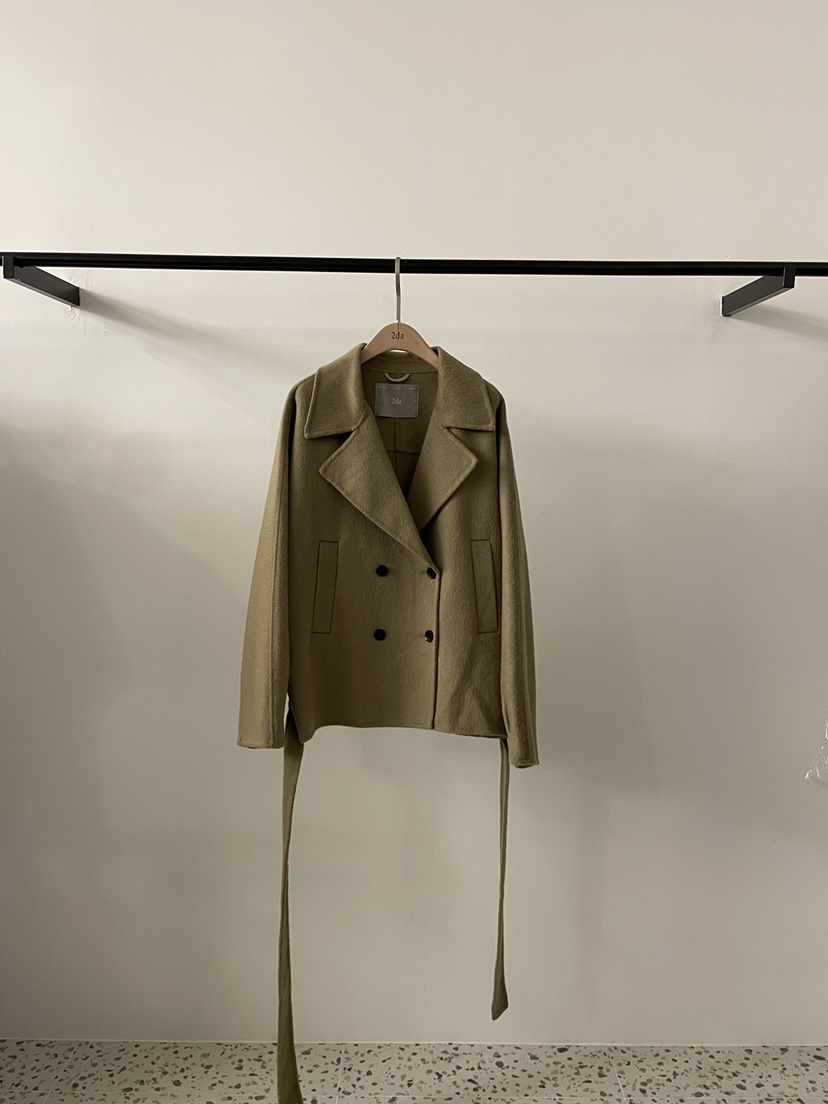 2DA/DARIMI-P東大門㊣代購女裝新品休閑推薦25秋冬夾克含腰帶2DA/DARIMI-P夾克圖色3