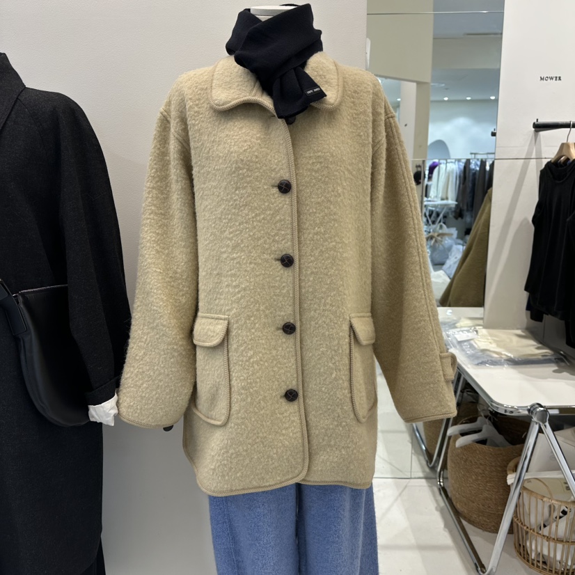 MOWER韓國直郵㊣女士新品人氣職業真品推薦時尚25秋冬中長款大衣MOWER中長款大衣