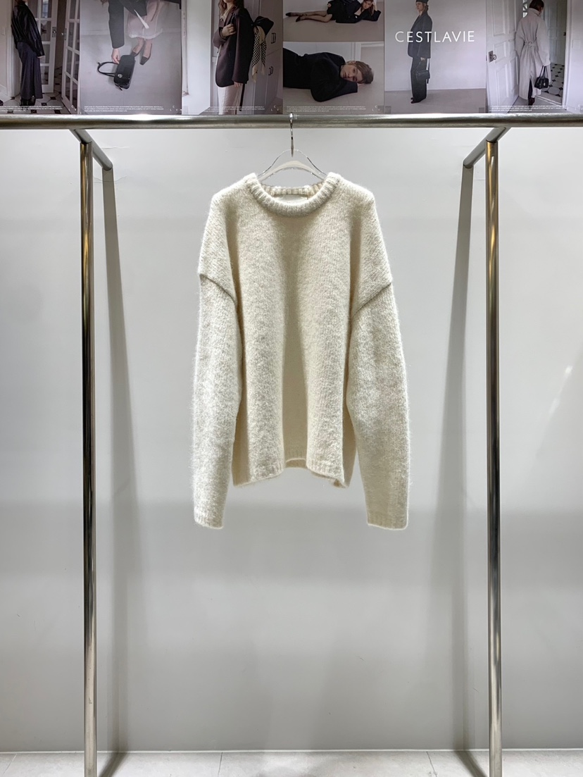 CESTLAVIE韓國代購㊣女裝新品人氣時尚真品職業推薦針織衫圓領CESTLAVIE針織衫圖色2
