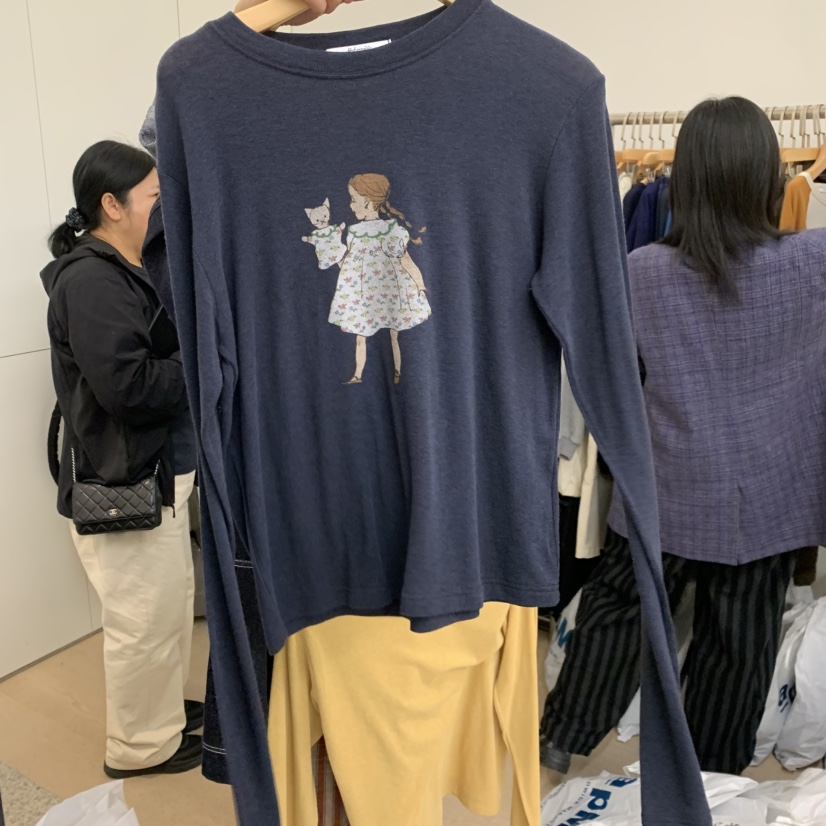 DOHWAJI東大門㊣代購女士新款人氣職業真品推薦25秋冬長袖T恤DOHWAJI長袖T恤圖色2