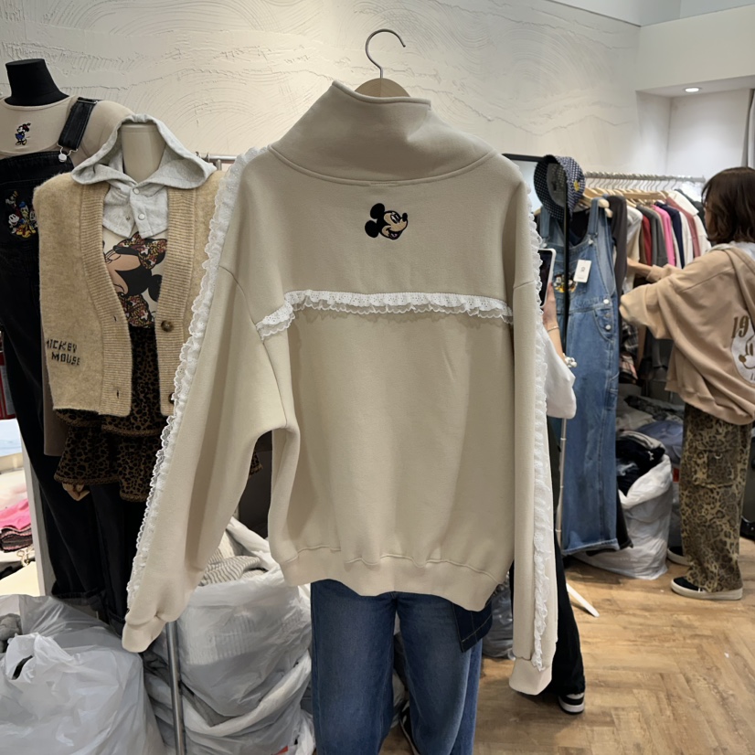 DE LINE韓國代購㊣女裝新品真品休閑人氣時尚職業衛衣加絨DE LINE衛衣