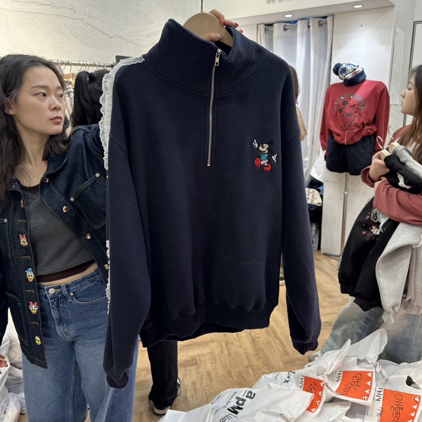 DE LINE韓國代購㊣女裝新品真品休閑人氣時尚職業衛衣加絨DE LINE衛衣圖色3