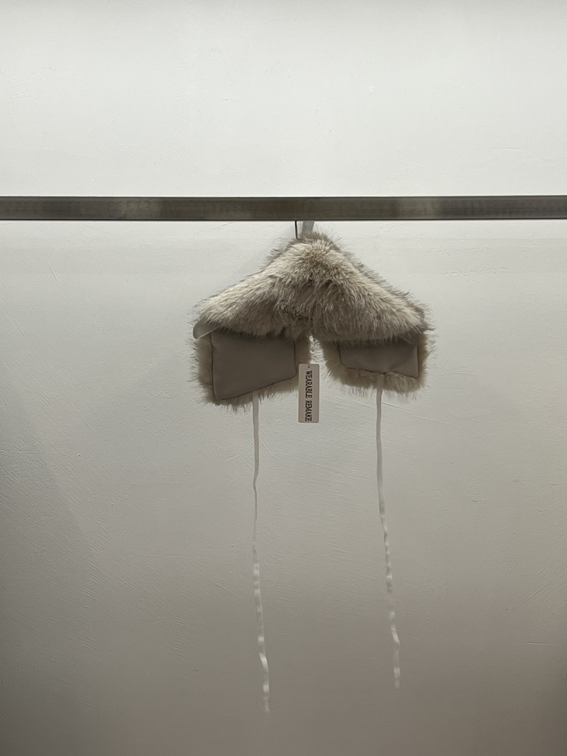 WEARABLE-L東大門㊣實拍女士新款推薦真品人氣假領貂皮圍巾WEARABLE假領