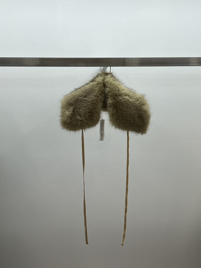 WEARABLE-L東大門㊣實拍女士新款推薦真品人氣假領貂皮圍巾WEARABLE假領圖色2