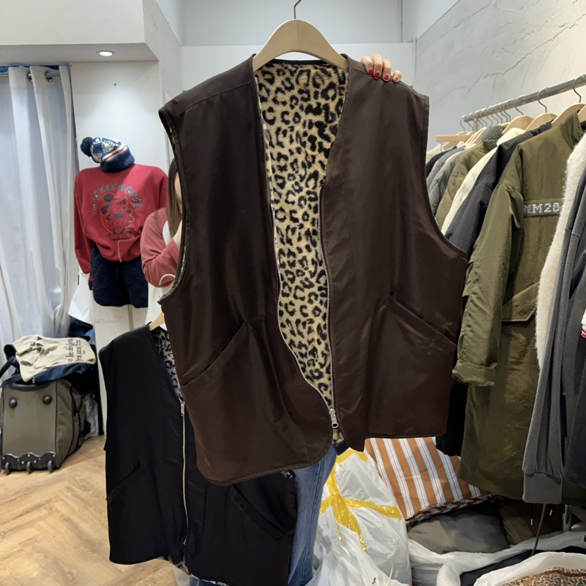 DE LINE東大門㊣實拍女裝新品時尚真品人氣馬甲兩面穿雙面DE LINE馬甲