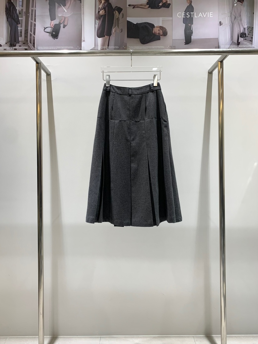 CESTLAVIE東大門㊣實拍女裝新款人氣熱賣25秋冬休閑長裙羊毛CESTLAVIE長裙