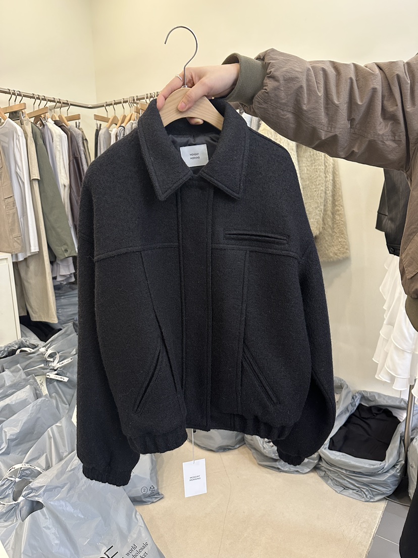MONDAYMORING東大門㊣實拍女士新品休閑職業25秋冬夾克羊毛MONDAYMORING夾克圖色3