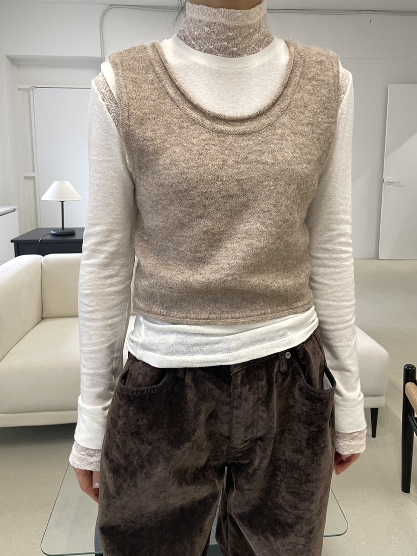 CHAHEE韓國直郵㊣女裝新品熱賣推薦人氣時尚休閑吊帶背心羊駝CHAHEE吊帶/背心