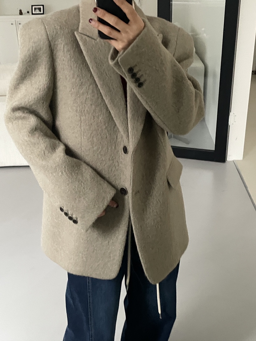 CHAHEE東大門㊣直郵女裝新品職業休閑時尚推薦人氣夾克羊駝毛CHAHEE夾克