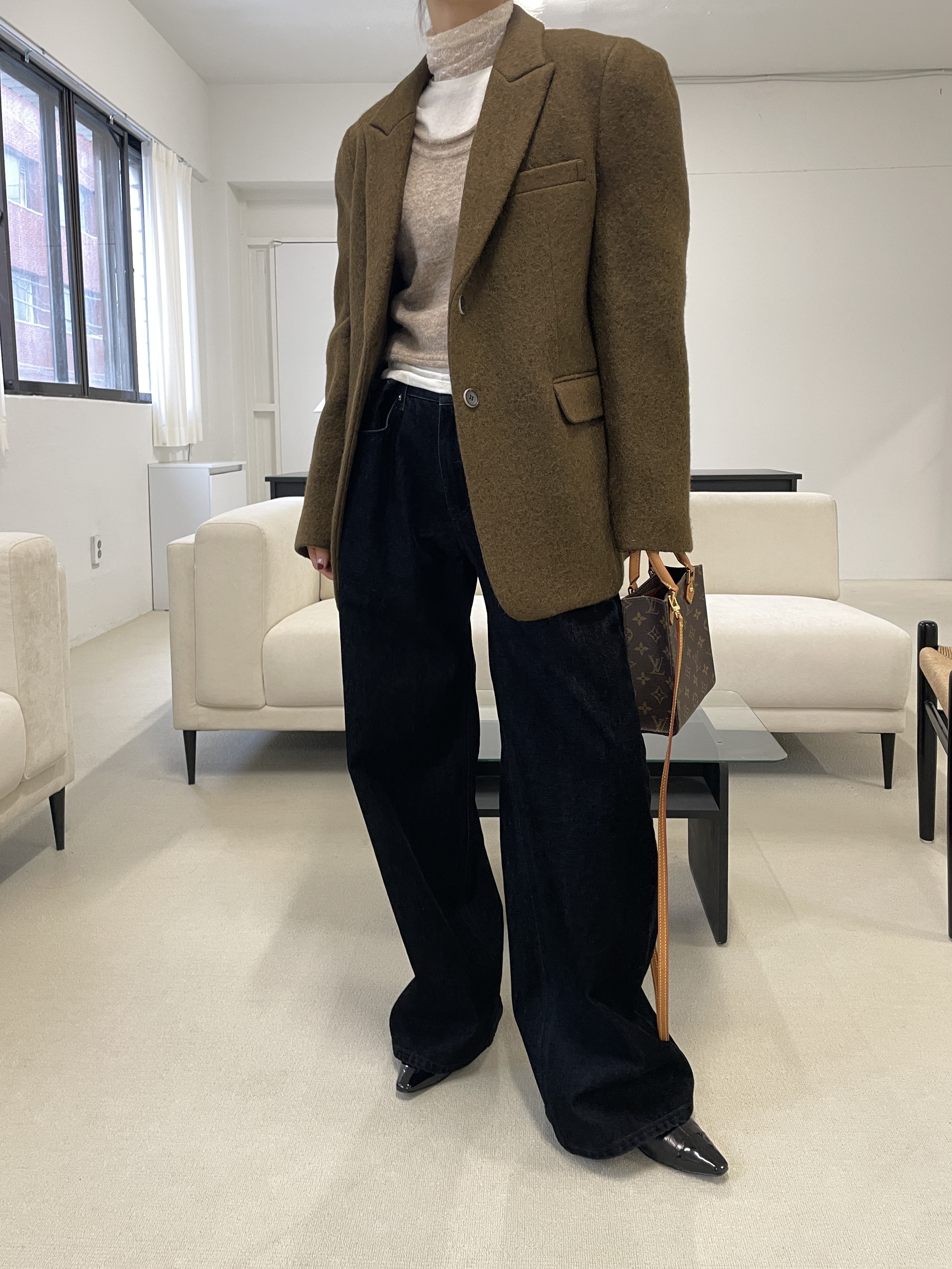 CHAHEE東大門㊣直郵女裝新品職業休閑時尚推薦人氣夾克羊駝毛CHAHEE夾克