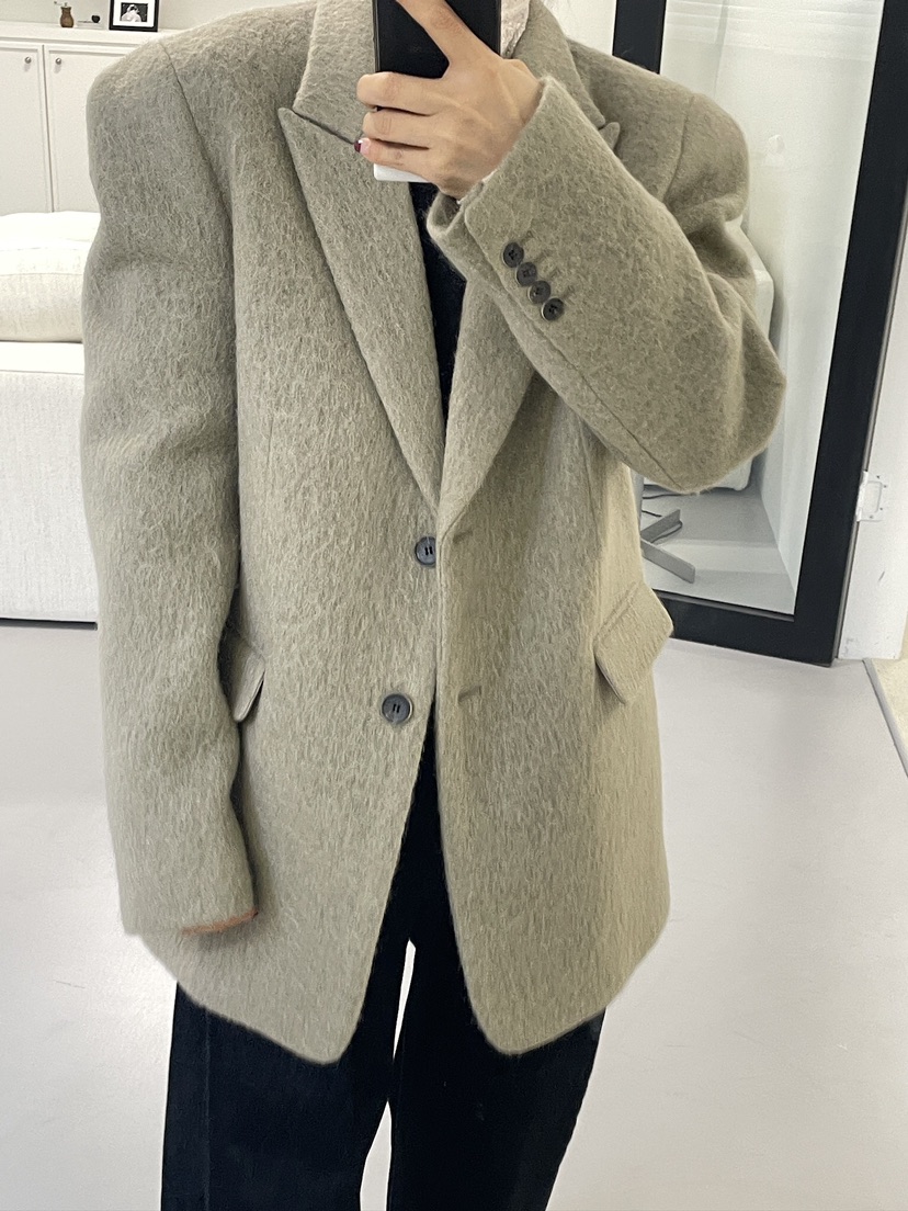 CHAHEE東大門㊣直郵女裝新品職業休閑時尚推薦人氣夾克羊駝毛CHAHEE夾克