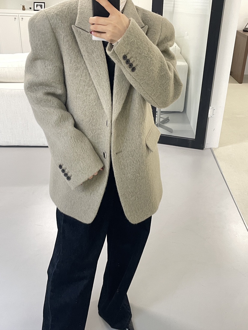 CHAHEE東大門㊣直郵女裝新品職業休閑時尚推薦人氣夾克羊駝毛CHAHEE夾克