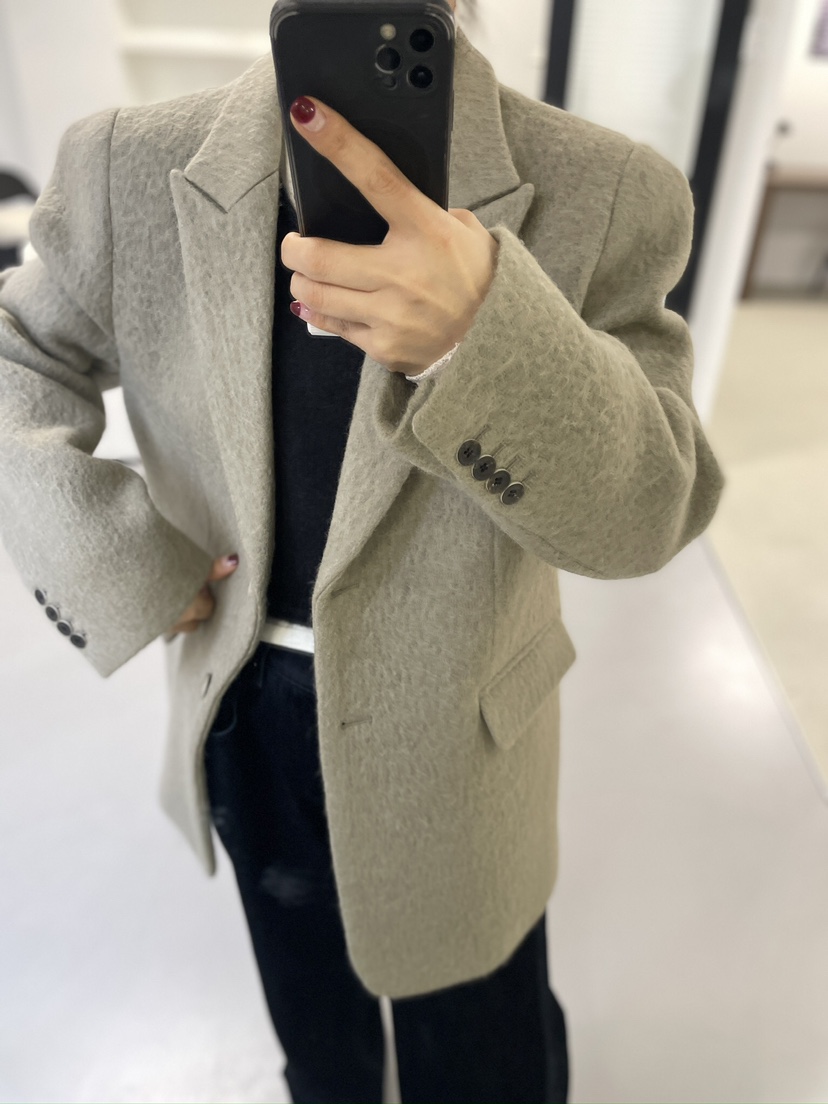 CHAHEE東大門㊣直郵女裝新品職業休閑時尚推薦人氣夾克羊駝毛CHAHEE夾克