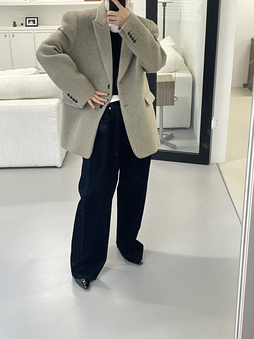 CHAHEE東大門㊣直郵女裝新品職業休閑時尚推薦人氣夾克羊駝毛CHAHEE夾克