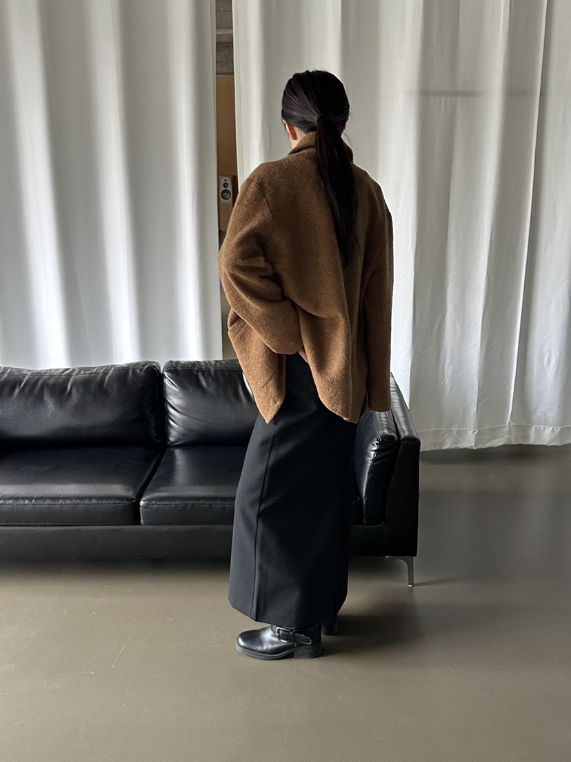 MOVENNE東大門㊣代購女士新款真品時尚推薦熱賣25秋冬中長款大衣MOVENNE中長款大衣