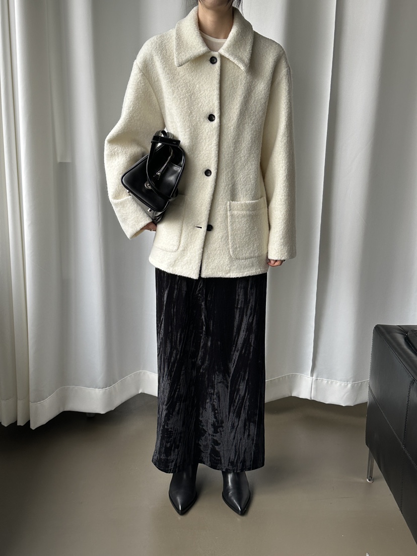 MOVENNE東大門㊣代購女士新款真品時尚推薦熱賣25秋冬中長款大衣MOVENNE中長款大衣
