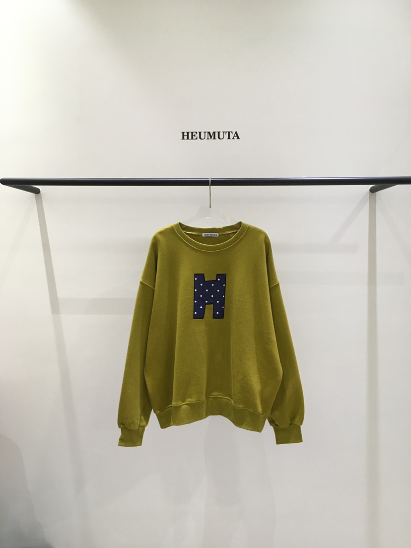 HEUMUTA東大門㊣實拍女裝新品推薦時尚人氣職業熱賣衛衣拉絨HEUMUTA衛衣圖色2